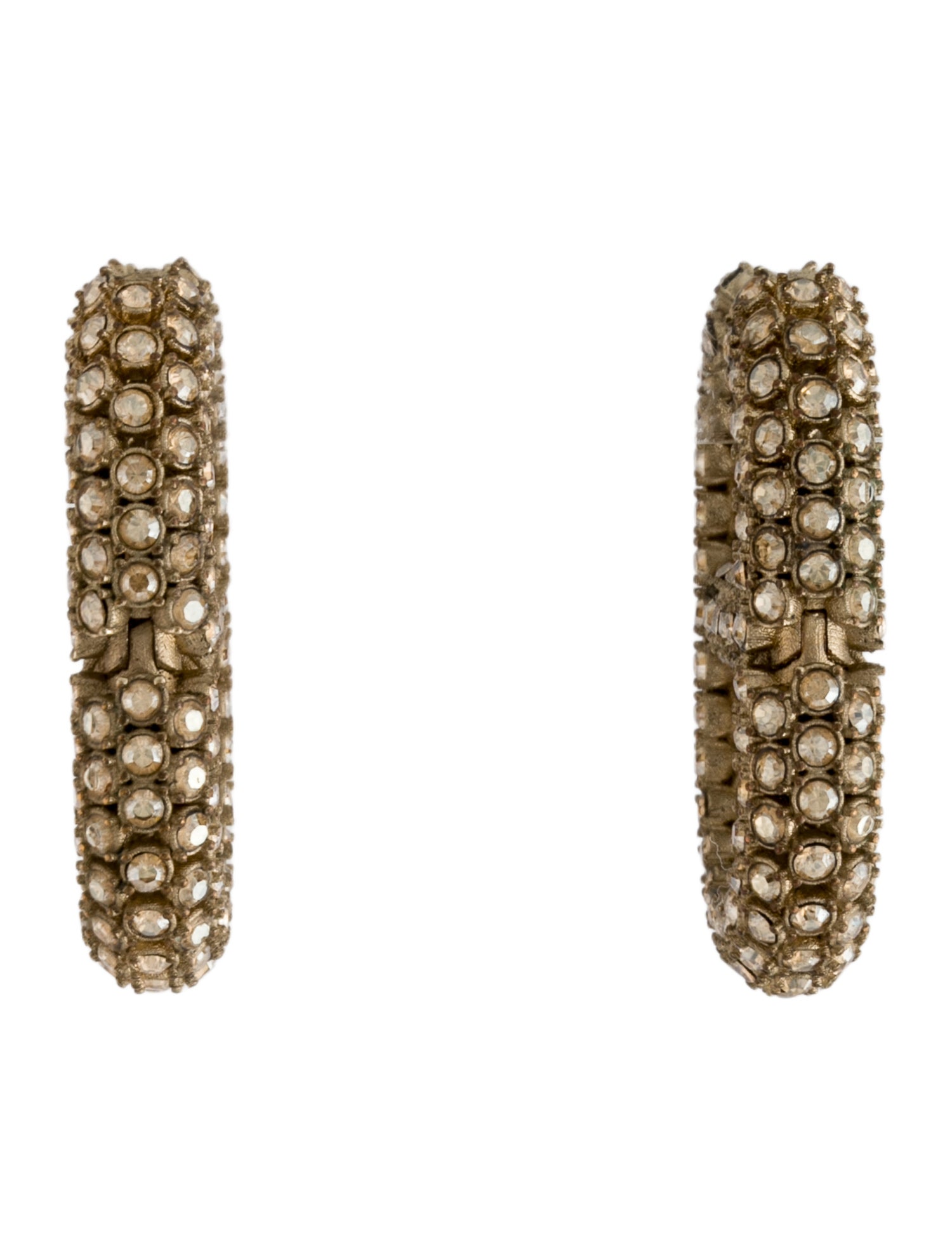 Christian Dior Crystal Hoop Earrings